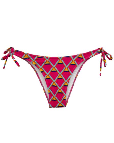 Tanga de Biquíni com amarração na lateral Power Pink
