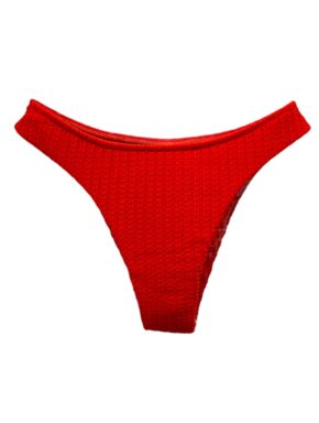 Tanga de biquíni básica textura Laranja