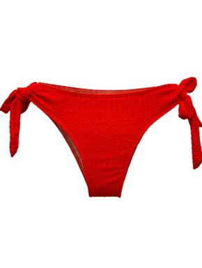 Tanga de Biquíni com Amarração na Lateral Textura Laranja
