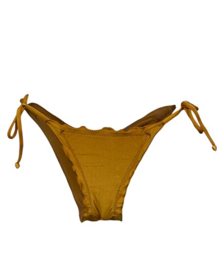 Tanga de biquíni babadinho empina bumbum e laços laterais Lisa