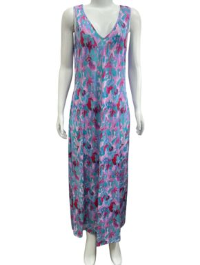 Vestido longo com decote V Lagoon