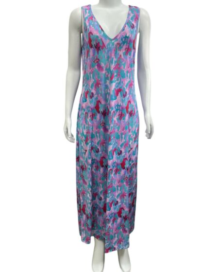 Vestido longo com decote V Lagoon