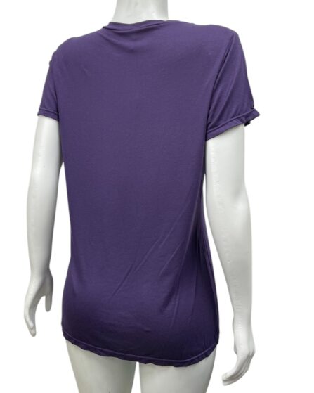 CAMISETA FEMININA MANGA CURTA DECOTE V ROXO - Imagem 2