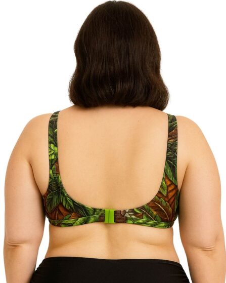 Top de Biquíni camiseta com detalhe frontal Plus Size Ilha Bela - Imagem 3