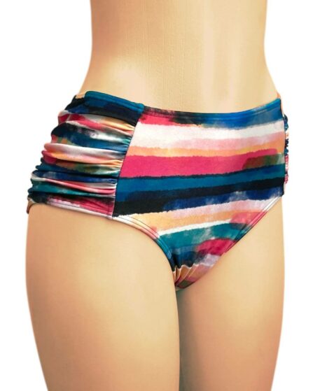 Tanga de Biquíni Cós Alto com Lateral Drapeada Playa