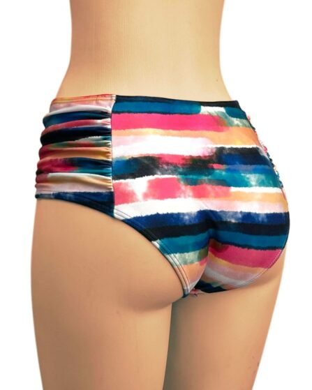 Tanga de Biquíni Cós Alto com Lateral Drapeada Playa - Imagem 2