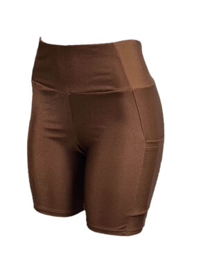Bermuda feminina com bolsos laterais Cappucino