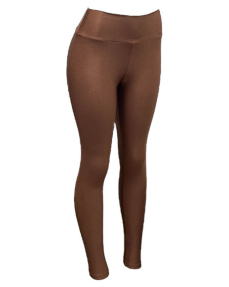 Calça Legging fitness Básica Cós Largo Capuccino