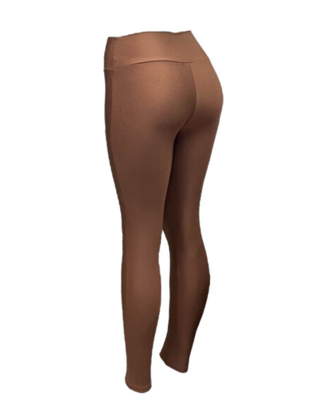 Calça Legging fitness Básica Cós Largo Capuccino - Imagem 2