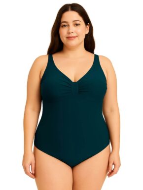 Maiô Plus Size Clássico com detalhe Frontal Lisos