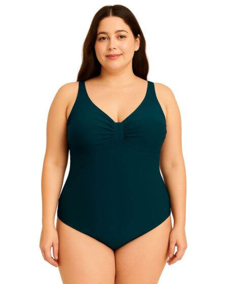 Maiô Plus Size Clássico com detalhe Frontal Lisos