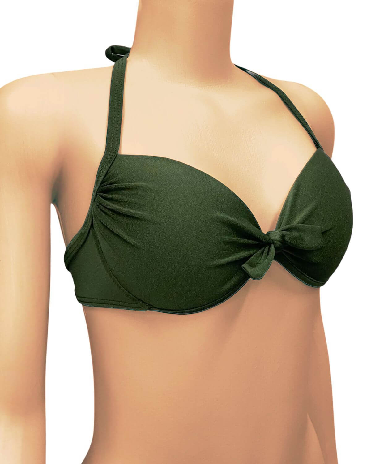 Top de biquíni Meia taça com laço Croco - Imagem 4