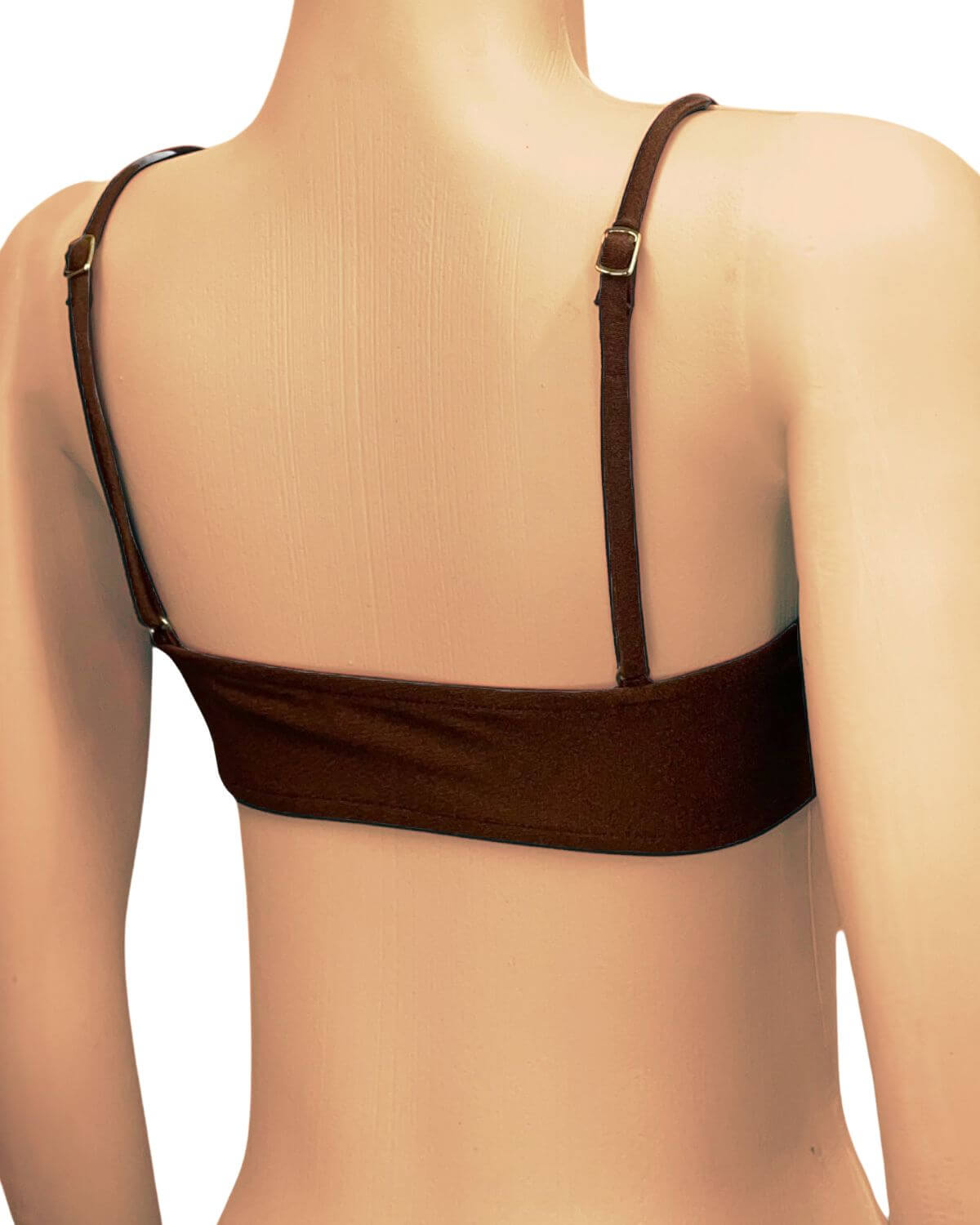 Top de Biquíni com amarração frontal e bojo removível Cappuccino - Imagem 3