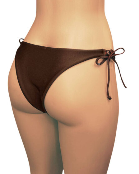 Tanga de biquíni com amarração na lateral Cappucino - Imagem 4