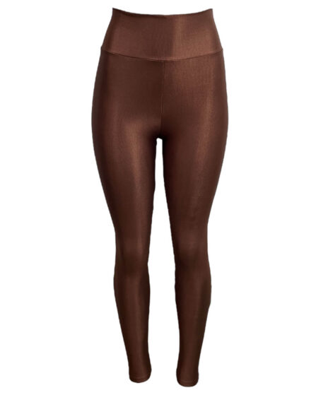 Calça Fitness legging feminina básica com bolso no cós Lyon Cappuccino