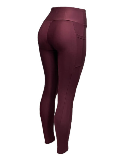 CALÇA LEGGING FEMININA COM BOLSO LATERAL Borgonha - Imagem 2