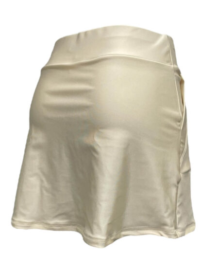 Saia shorts fitness com bolso interno e cós largo Off White - Imagem 2