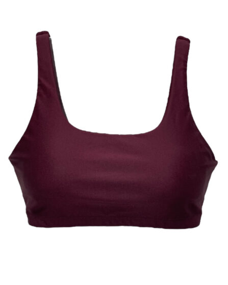 Top Camiseta Fitness Alça Larga Borgonha - Imagem 2