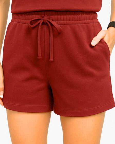 Shorts Soltinho Fleece Vermelho