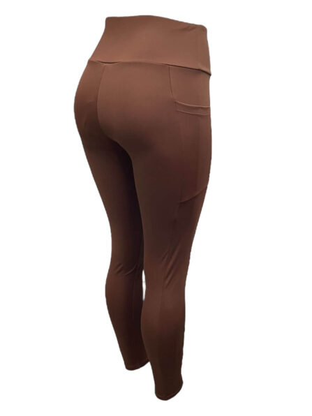 CALÇA LEGGING FEMININA cós largo COM BOLSO LATERAL Cappucino - Imagem 3