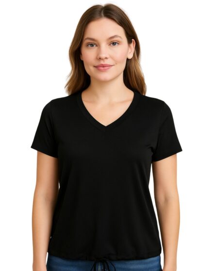 BLUSA MANGA Curta FEMININA FITNESS COM CORDÃO Cores