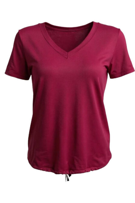 BLUSA MANGA Curta FEMININA FITNESS COM CORDÃO Cores - Imagem 4