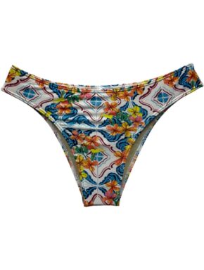 Tanga de biquíni básica Azulejo
