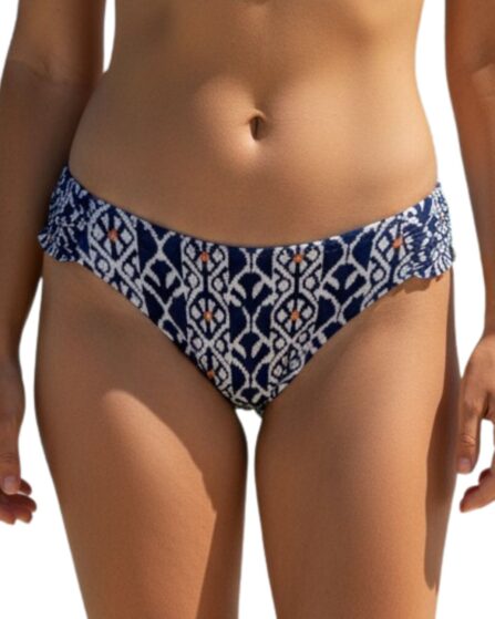 Tanga de Biquíni com Lateral Drapeada Ikat