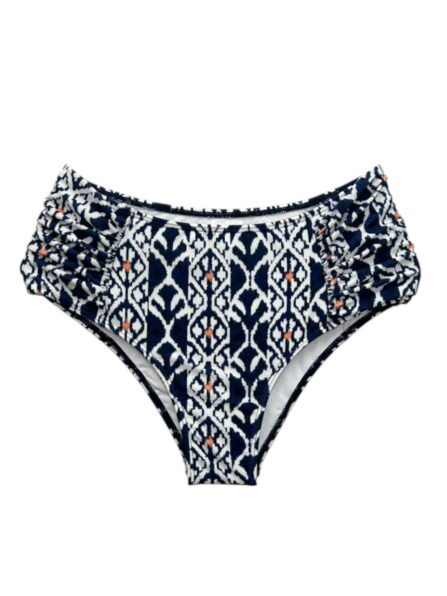 Tanga de Biquíni Cós Alto com Lateral Drapeada Ikat - Imagem 4