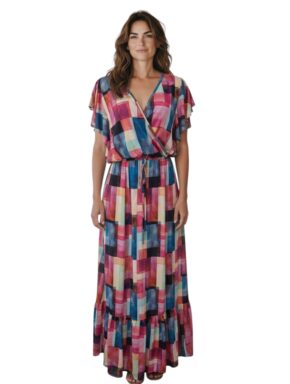 Vestido Longo com babados Lassi