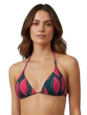 Top de Biquíni cortininha Ville Pink