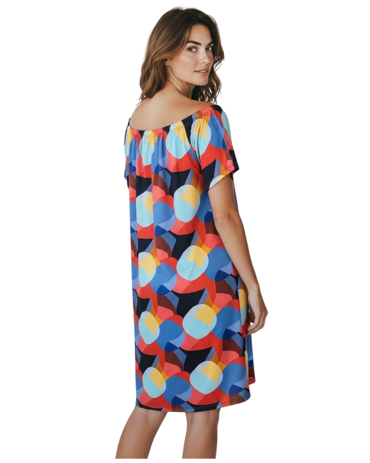 Vestido curto com amarração no ombro Positano - Imagem 3