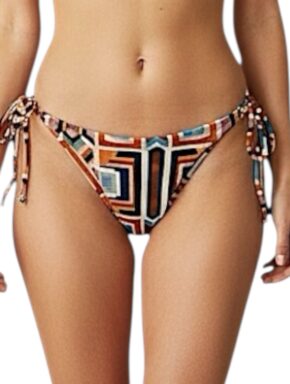 Tanga de biquíni amarração lateral argolinha dourada Tess