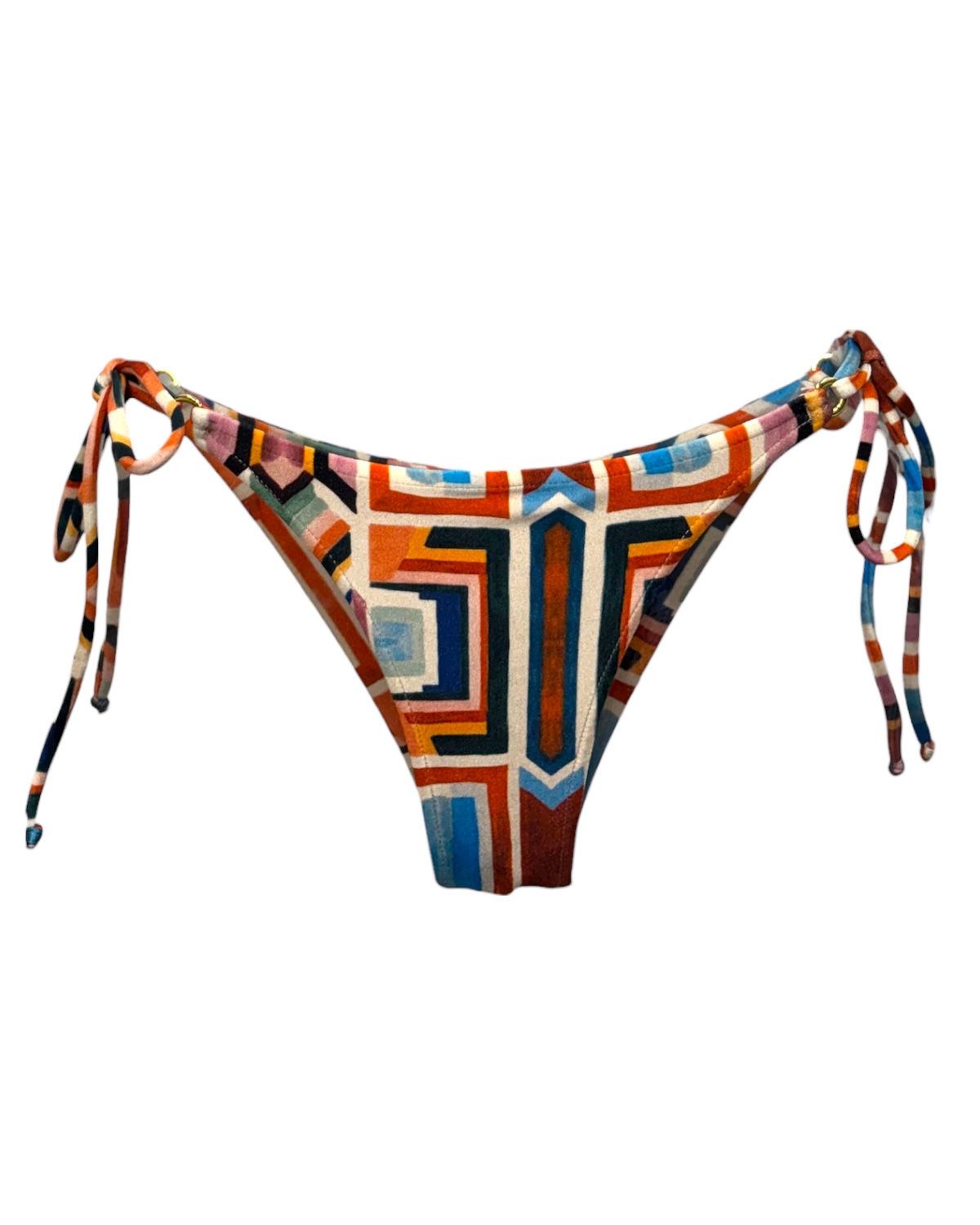 Tanga de biquíni amarração lateral argolinha dourada Tess - Imagem 2