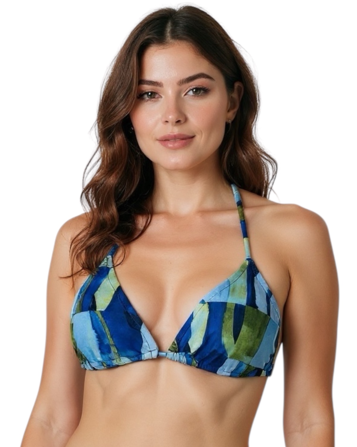 Top de biquíni cortininha com bojo removível Ondra