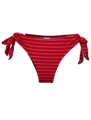 Tanga de Biquíni com laços na lateral textura Listra