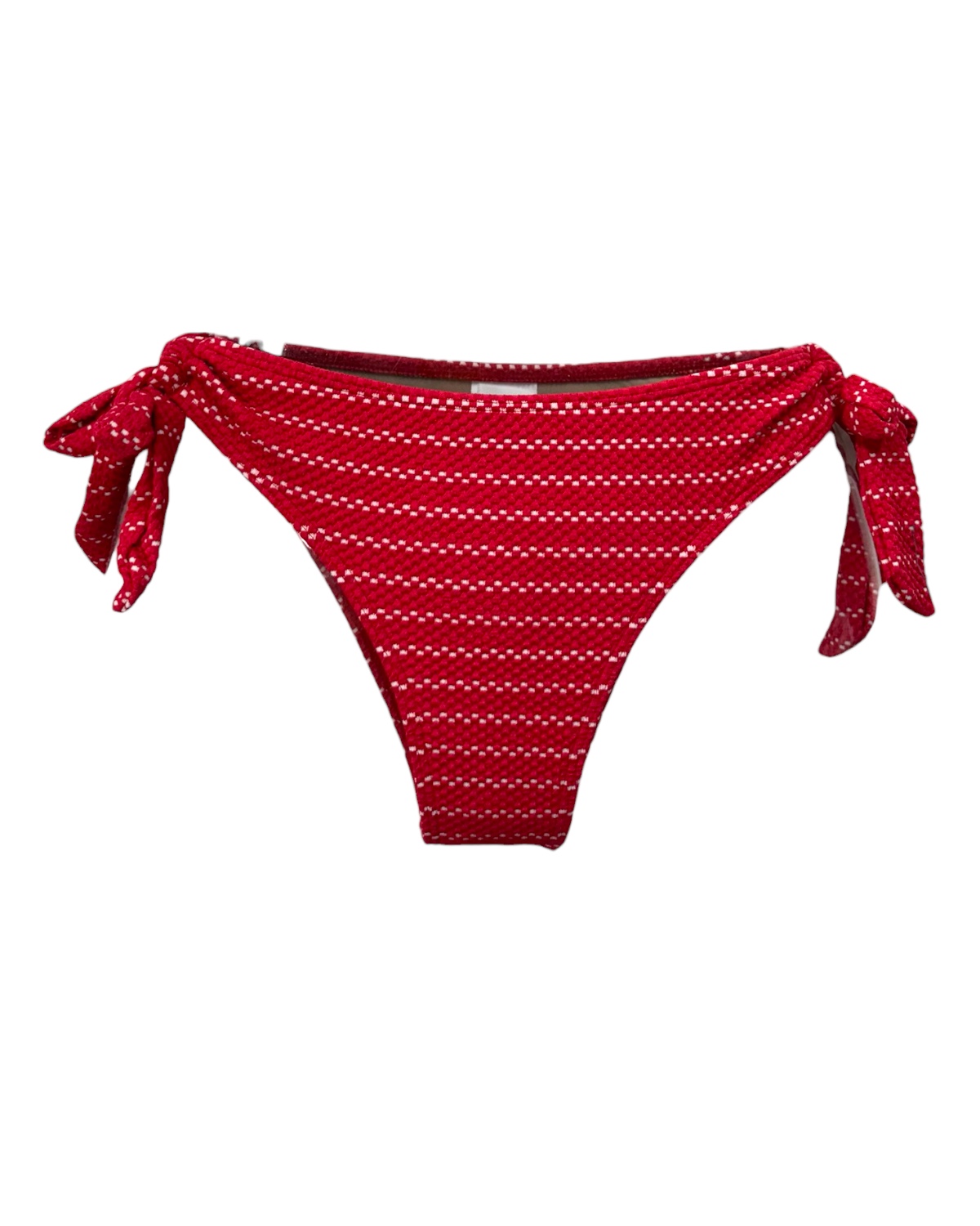 Tanga de Biquíni com laços na lateral textura Listra