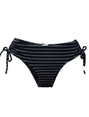 Tanga de biquíni detalhe franzido na lateral textura Listra PB