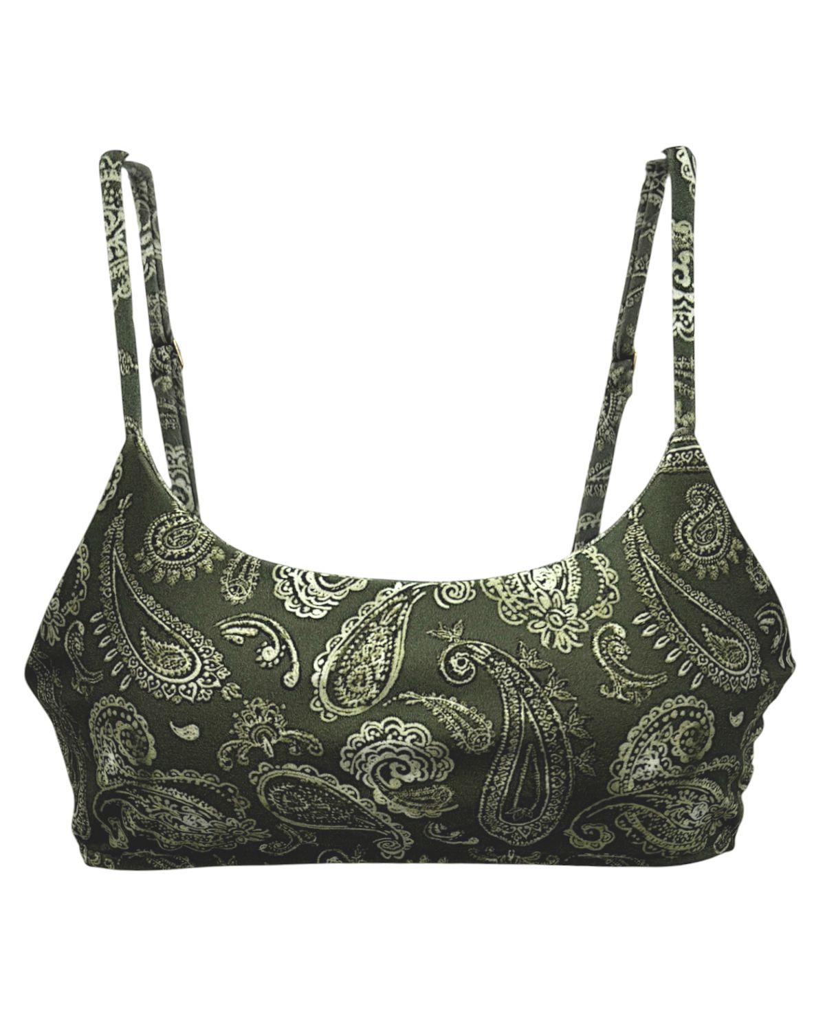 Top de biquíni básico com alças reguláveis Paisley - Imagem 2