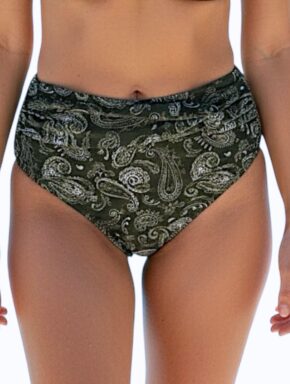 Tanga de biquíni com elo Frontal Paisley